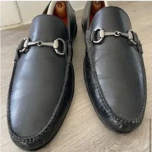 Peter Millar Black Leather Slip-On Loafers peter millar men main image 3